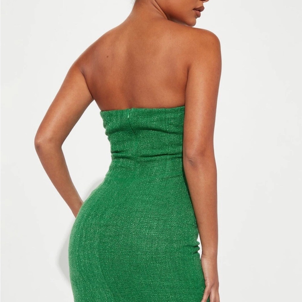 Tall celeste tweed mini dress green- Fashion Nova